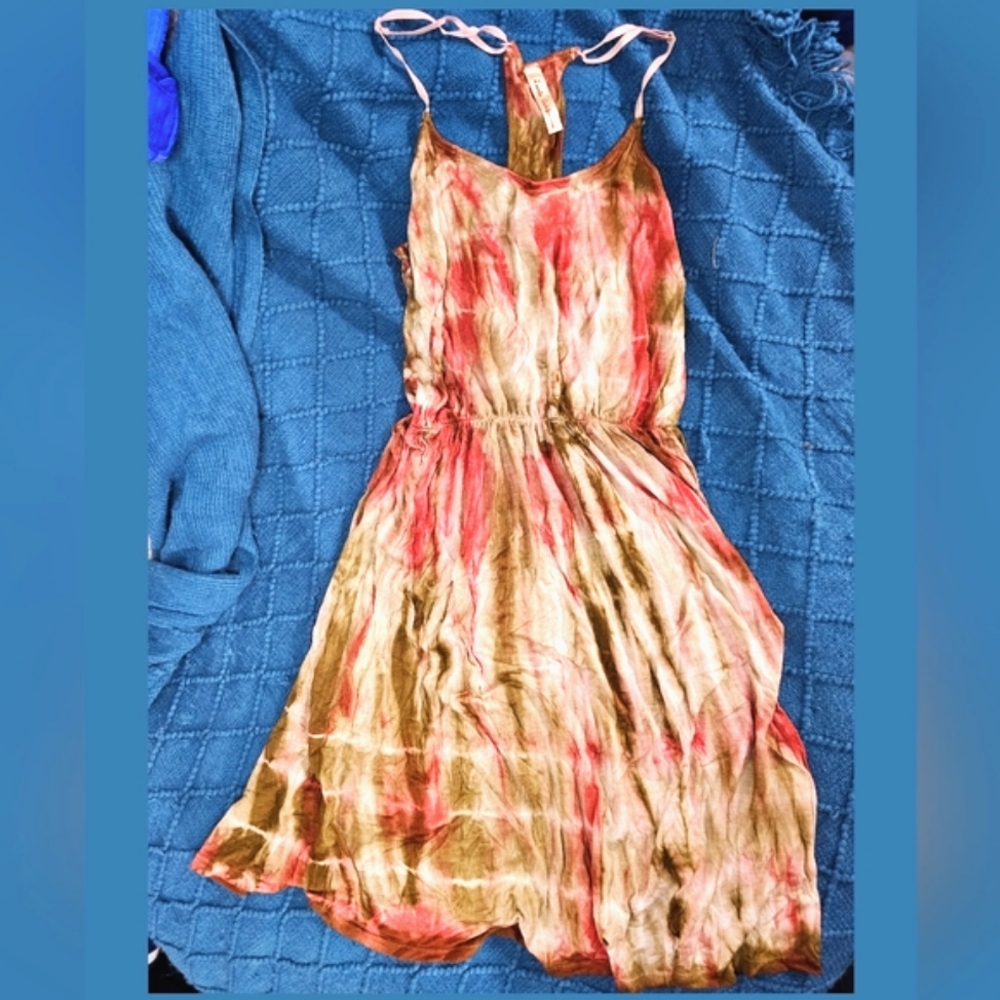 Lani California - Tie-dye Midi Dress w/Adjustable Spaghetti Straps